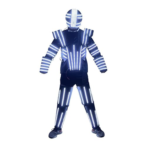 Earthradius LED Robot Costume Performance Suit Medium Black