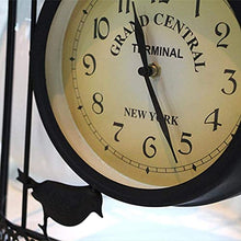 EHVYBDX Outdoor Garden Wall Clock Iron Art Bird Cage Design Garden Clocks Outdoor Waterproof Creative Home Furnishings Outside Clock Outdoor Wall Clock Indoor Outdoor Decoration White