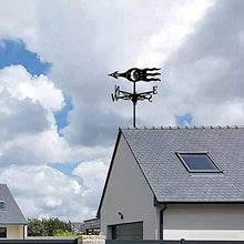 Weathervane Stainless Steel Anti-Rust Weathercock Direction Indicator Retro Farm Scene Garden Weather Vane Measuring Tools Corrosion Resistant and Durable A 35X50CM (E 35X50CM) (A 35X50CM)