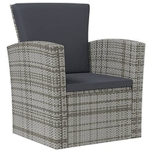 LKJVFCPW 16 Piece Poly Rattan Patio Lounge Set, Modular Outdoor Furniture with Cushions, Gray Wicker Garden Sofa and Armchair Seating Group for Backyard Deck