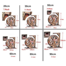 Water Wheel Fountain Outdoor Garden with Stand and Fountains Waterfalls Wooden for Patio Pond Pool Decoration Feature Vintage Rustic Ornamental(Diameter 90cm)