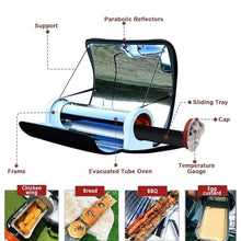 Memykoy Portable Solar Cooker Solar Oven 4.5L Large Capacity Solar Cooker Outdoor Oven Camping Cooker with Thermometer, for 5-8 People Camping or Hiking