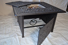Elizabeth Outdoor Patio Universal Square 42" Coffee Table Dark Bronze Cast Aluminum