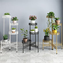 OJKJGYTF Balcony Wrought Iron Flower Pot Shelf European Style Simple Light Luxury Indoor Flower Shop Green Plant Shelf Multi-Layer Floor Flower Stand