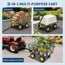 Garden Dump Cart Heavy Duty Wagon with Removable Sides