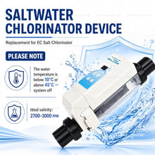 8/12/16/20g/H Pool Chlorine Generator Chlorinator, Auto Cleaning Salt Water Pool Chlorine Generator System,Complete Functions Simple Ope-Ration, for Spa Swimming Pool EC8(8g/H≤35m³)
