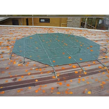 ERRULAN 8/10/12/18/24/30 Ft Inground Pool Safety Cover, Round Cold Resistant Swimming Pool Covers with Installation Hardware, Outdoor Deck Leaf Protector(Concrete Floor,35ft/10.7m)
