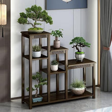 LoKori New Chinese Plant Stand Indoor Outdoor, Bamboo Corner Plant Shelf Bonsai Storage Rack,Flower Potted Display Holder for Home Decor,Balcony,Patio,B