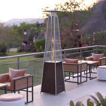 Flash Furniture Outdoor Patio Heater with Wheels - Bronze - 42,000 BTU - 7.5 Feet Tall - Stainless Steel - For Residential and Commercial Use, 90" High, Bronze