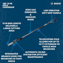 Bosch GKE18V-25TPN 18V 10 In. Pole Chainsaw