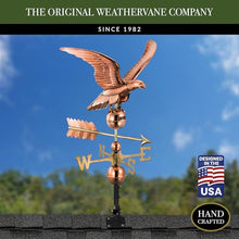Good Directions Smithsonian Eagle Copper Weathervane, Includes Adjustable Roof Mount for Easy Installation - Hand-Polished Copper