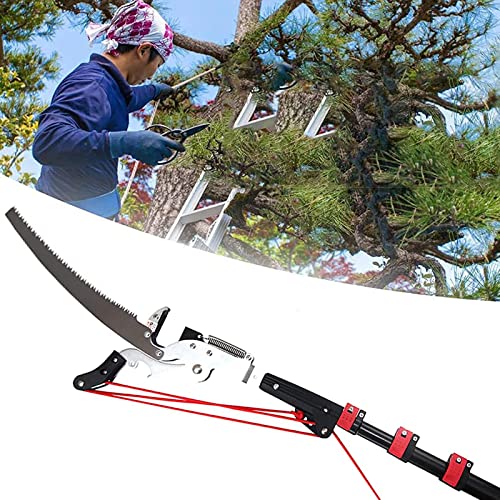 Telescopic Pole Saw, Telescopic Tree Pruner Pole Extendable Telescopic Landscaping Pole Saw For Pruning And Trimming Branches And Leaves 18FT/24FT-18FT