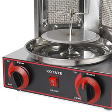 Eastnmythet Home Vertical Rotisserie Oven Grill, Gas Doner Kebab Machine, Stainless Steel Grill Rotating Oven with 2 Burners