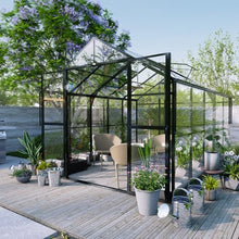 GARDMAX 11x9 FT Greenhouse for Outdoors, Polycarbonate Greenhouse with Adjustable Roof Vent and Rain Gutter, Aluminum Large Walk-in Gardenhouse with Quick Setup Structure for Outside Garden Backyard