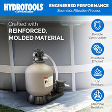 Swimline HYDROTOOLS 19 Inch Sand Filter Combo Set with Stand & Multi Port Valve | 175 Pound Sand Capacity