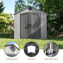 Lifetime Outdoor Storage Shed, 8 x 10 Foot, Gray