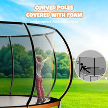 Kiivakii Outdoor Trampoline with Basketball Hoop & Enclosure Net Orange