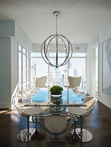 Maxim Equinox Pendant Light 28 Lights Polished Nickel Finish Silver
