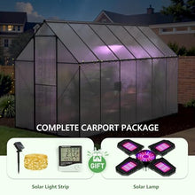 ANTSKU 8x12 FT Heavy Duty Polycarbonate Greenhouse Green
