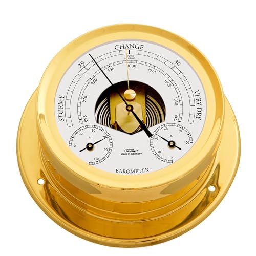 Fischer Maritime Weather Station 165 mm / 6.5"" - US Version °F (Brass)