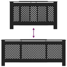 HGLADYU MDF Radiator Cover Black 80.7 in