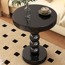 NRFJFOP Sofa Edge A Few Solid Wood Round Small Family of Bed Table Wabi-sabi Wind Angle Tea