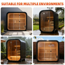 Amocane Outdoor Steam Sauna for 2-4 Person, Canadian Wood Saunas Spa, Traditional Barrel Wooden Sauna with ETL-Certified 4.5KW Stove, 0-195℉ (53.15”x 54.72”x 78.74”, Spruce)