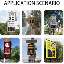 Solar Radar Speed Limit Sign, 20"x28"Radar Feedback Sign, IP65 Waterproof, 500m Visibility Distance, Radar Speedometer for Highways & Streets