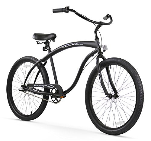 Firmstrong Bruiser Man 3-Speed Beach Cruiser Bicycle Matte Black