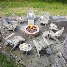 Highwood Classic Adirondack Westport 12 Pc Firepit Set Harbor Gray