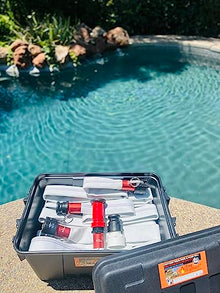 100' FireFighter1 Fire Hose & Nozzle (50' Hose w/ 50' Extension) - Providing Instant Access to Pool Water During a Fire Emergency