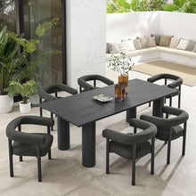 Modway Nautica 7-Piece Outdoor Rectangular Dining Set Charcoal Graphite