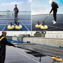 Electric Pool Cleaning Brush w/Adjustable Brush Head,Extendable Window Cleaning Pole Cleaner Kit,Photovoltaic & Solar Panel Cleaning Tool