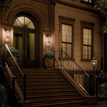 Kichler 25.25 Inch Cleary 2 Light Outdoor Modern Traditional Post Light, with Clear Glass in Olde Bronze, Waterproof Aluminum, (25.25" H x 8.5" W), 59197OZ
