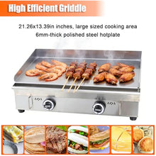 EQCOTWEA Stainless Steel 2800Pa LPG Grill Griddle 122°F-572°F Adjustable