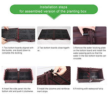 Hershii Plastic Rectangular Raised Garden Bed Indoor Outdoor Planter Box Kit Container for Growing Vegetables, Plants, Herbs, Flowers & Succulents - Black - 76.77 X 15.35 X 8.66 Inches