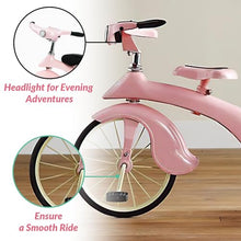 ABABY.COM Personalized Kids Tricycle with LED Headlight Pink