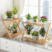 Indoor Plant Stand For Multiple Plants 2 Tier Wood Corner Plant Shelf Rack Creative Simple Flowerpot Stand Outdoor Rustic X-Cross Flower Pot Stand Holder For Yard Patio Garden Balcony Planter