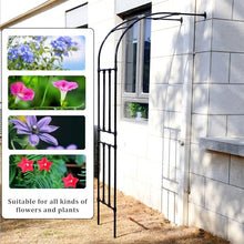 GFSGHZZ Garden Arch for Climbing Plants - Wall-Mounted Half-Arch Pera for Backyardpatio & Garden Decor - Metal Structure for Veal Gardening & Outdoor Support,Black-W240*H240Cm