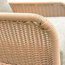 Merax 2-Piece Outdoor PE Rattan Rocking Chairs Seating Set, Wicker Modern with Soft Polyester Cushioned, Wooden Frame for Patio, Balcony Relaxation, Beige