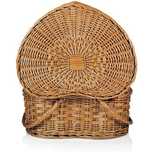 SHSWUD Rustic Picnic Basket, Outdoors Picnic Basket Picnic Willow Picnic Basket Cutlery Service Kit Picnic Gift Basket Picnic Baskets Basket for Outdoor Camping, 40*35*22cm, Brown