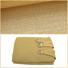 Outdoor Sun Shade Sail Durable Rectangular 5x8m Beige 90% UV Block Water Permeable Canopy Cover for Patio Garden Pergola Backyard Carport