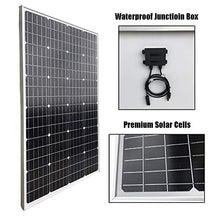 Giosolar 6pcs 100 Watts 12 Volts Monocrystalline Solar Panel Kit for Boat Off-Grid System with LCD Charge Controller/Connectors/Solar Cables for 12V/24V Battery Charging (600W Kit)