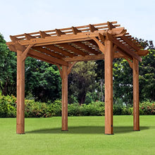 Backyard Discovery Beaumont 10' x 10' Cedar Wood Pergola Kit Light Brown