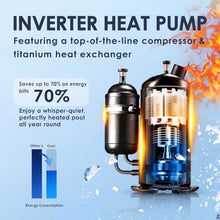 POOLTOHOT Pool Heater for Above Ground Pools & Inground Pools, 7500 Gal