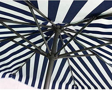 MidiLi Outdoor Garden Parasols Parasol 9Ft / 2.7M Fashion Stripes Garden Table Umbrella With Crank Handle For Outdoors, For Patio/Beach/Pool Umbrellas, Uv50+,Without Parasol Base