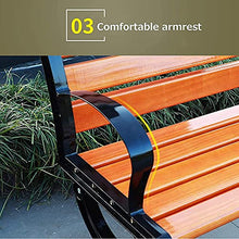 WZYPZFCL Outdoor Bench Bench,Outdoor Park Garden Benches Terrace Benches, Weatherproof Bench with Aluminum Legs and Anticorrosive Pine Wood, 2-Seater Bench (Pine 150Cm) (Solid W (Pine 150CM)