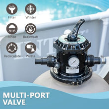XtremepowerUS 19" Sand Filter with 1.5HP Pool Pump High Flow 4,500GPH for Above Ground Swimming Pool Media System up to 18,000 Gallons Pool High Flow