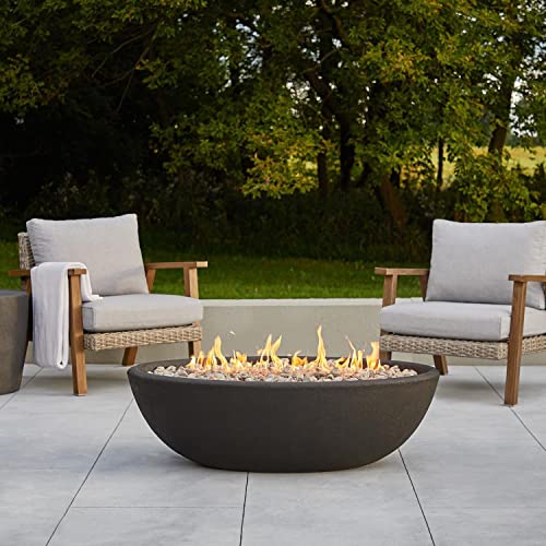 Lakeview Creekwood 48-Inch Oval Propane Gas Fire Bowl - Shale - SC-590LP-SHL