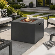 Kinger Home Kai 32-Inch Square Propane Fire Pit Table, Alloy Steel Outdoor Fire Pit with 50,000 BTUs, CSA-Certified, Includes a Burner lid, Lava Rocks and Weather Resistance Cover